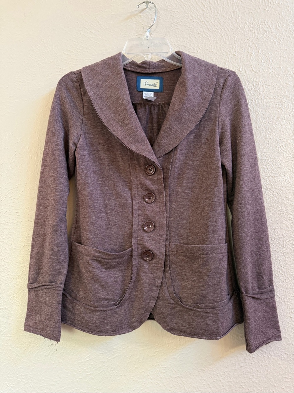 Emmelee purplish knit collar jacket